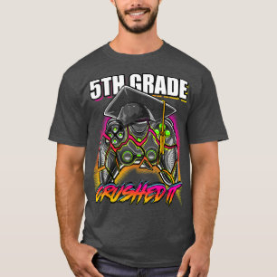 5th Grade Crushed It Video Game Controller Graduat T-Shirt