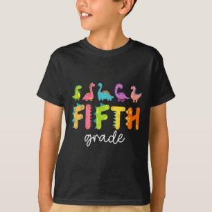 5th Grade Dinosaur Ck To School First Day Of Schoo T-Shirt