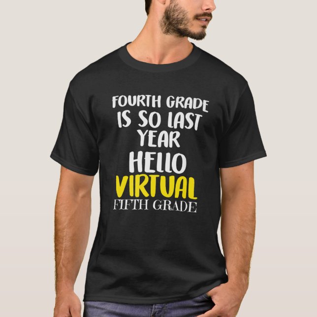 5Th Grade Fifth Grader Virtual Online School T-Shirt (Front)