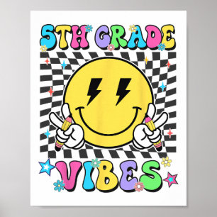 5th Grade For Girls Boys Teacher Fifth Grade Back  Poster