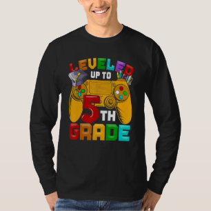 5th Grade Gamer Leveled Up To Of Fifth Grade Back  T-Shirt