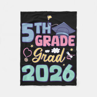 5th Grade Graduation 2026 Proud Grad Elementary Sc Fleece Blanket