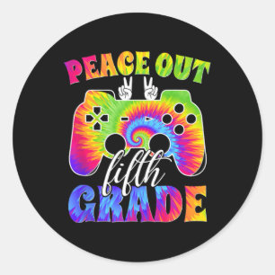 5th Grade Graduation Decorations Peace Out 5th Gra Classic Round Sticker