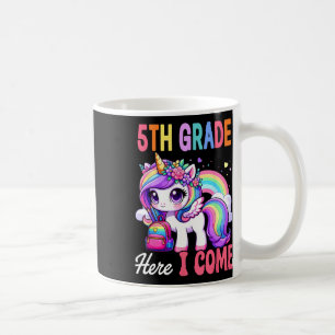 5th Grade Here I Come Unicorn Girls Back To School Coffee Mug