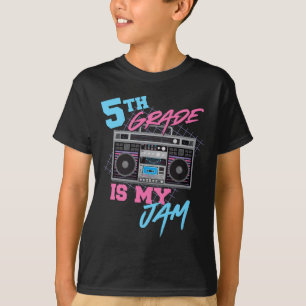 5th Grade Is My Jam - Vintage 80s Boombox Teacher  T-Shirt