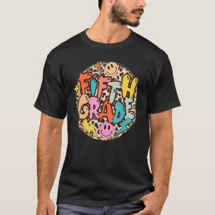 5th Grade Leopard Team Fifth Grade Teacher Back To T-Shirt
