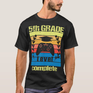 5th Grade level complete Funny Graduation Video Ga T-Shirt