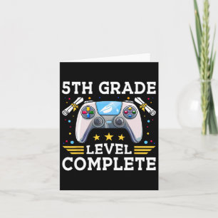 5th Grade Level Complete Gamer Kids Cl Of 2025 Boy Card