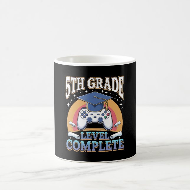 5th Grade Level Complete Graduation Gaming Gamer Coffee Mug (Center)