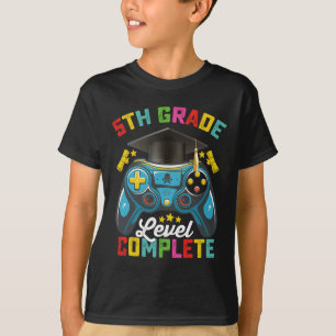 5th Grade Level Complete Graduation Gaming Gamer T-Shirt