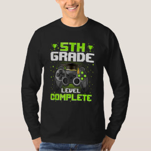 5th Grade Level Complete Graduation Video Gamer Gr T-Shirt