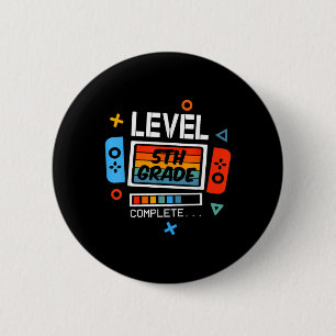 5th Grade Level Complete Last Day Of School Video 6 Cm Round Badge
