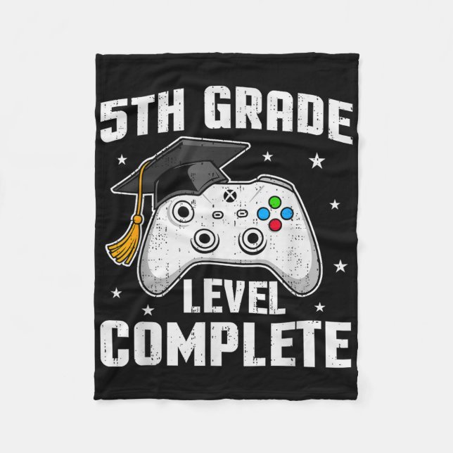5th Grade Level Complete Video Game Fifth Grade Gr Fleece Blanket (Front)