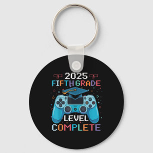 5th Grade Level Complete Video Gamer Boy Graduatio Key Ring