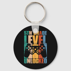 5th Grade Level Unlocked Back To School Game Contr Key Ring