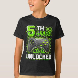 5th Grade Level Unlocked Gaming Gamer Boys Ck To S T-Shirt
