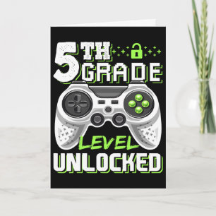 5th Grade Level Unlocked Video Game Ck To School B Card