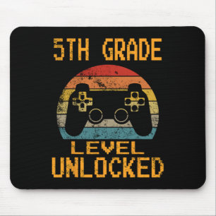 5th Grade Level Unlocked Video Gamer Back To Schoo Mouse Pad