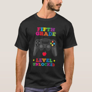 5Th Grade Level Unlocked Video Gamer Back To Schoo T-Shirt