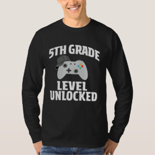 5th Grade Level Unlocked Video Gamer Back to Schoo T-Shirt