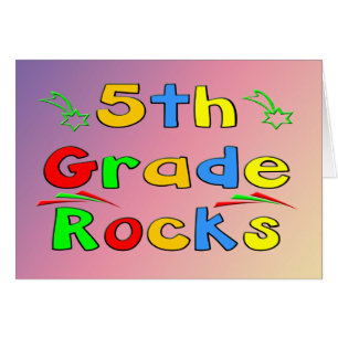 5th Grade Rocks Card