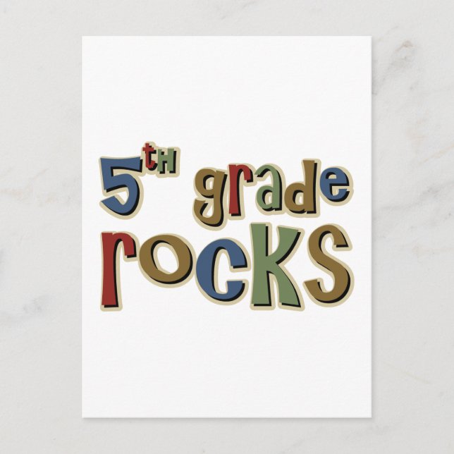 5th Grade Rocks Fifth Postcard (Front)