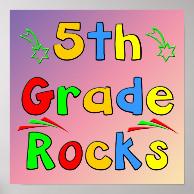 5th Grade Rocks Poster (Front)