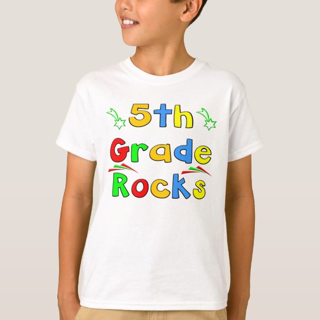 5th Grade Rocks T-Shirt (Front)