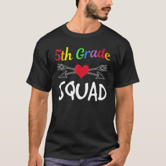 5th Grade Squad Back To School Teacher Student Tea T-Shirt