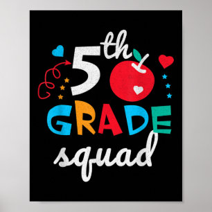 5th Grade Squad Boys Girls Teachers Cute Back To S Poster