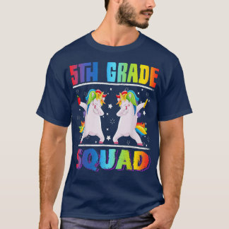 5th Grade Squad Dabbing Unicorn Back to School Bac T-Shirt