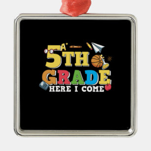 5th Grade Teacher 5th Grade Here I Come Metal Tree Decoration