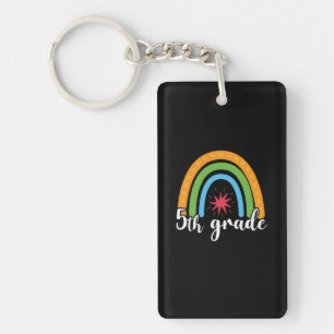 5th Grade Teacher 5th Grade Rainbow Star Key Ring