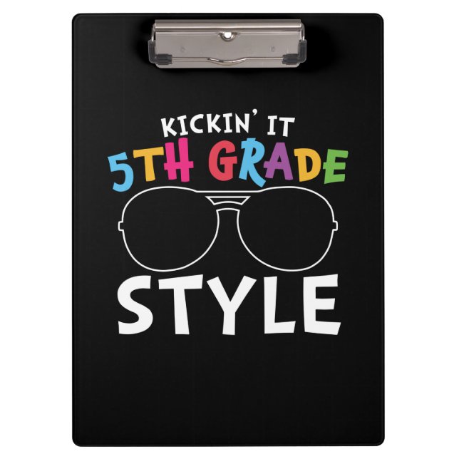 5th Grade Teacher Fifth Grade Style Clipboard (Front)