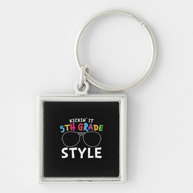 5th Grade Teacher Fifth Grade Style Key Ring (Front)