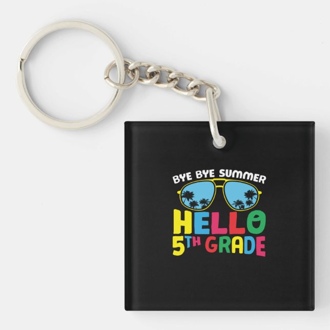 5th Grade Teacher Hello 5th Grade Key Ring (Front)