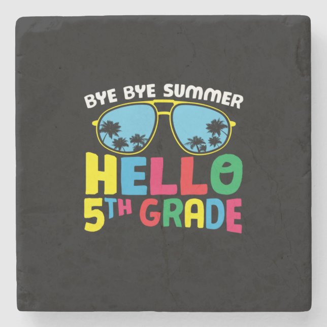 5th Grade Teacher Hello 5th Grade Stone Coaster (Front)