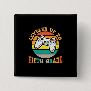 5th Grade Teacher Level Up To Fifth Grade 15 Cm Square Badge