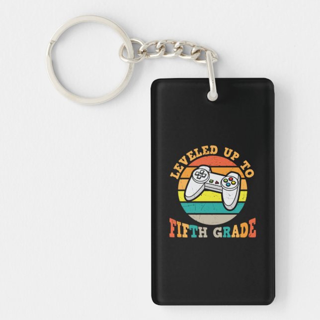 5th Grade Teacher Level Up To Fifth Grade Key Ring (Front)