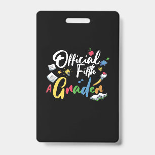 5th Grade Teacher Official Fifth Grade ID Badge
