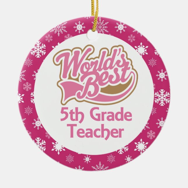5th Grade Teacher Ornament (Front)