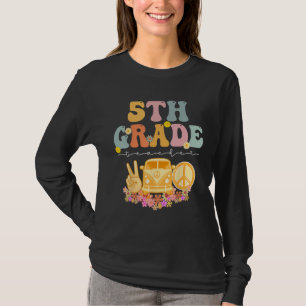5th Grade Teacher Retro Groovy Vintage First Day O T-Shirt