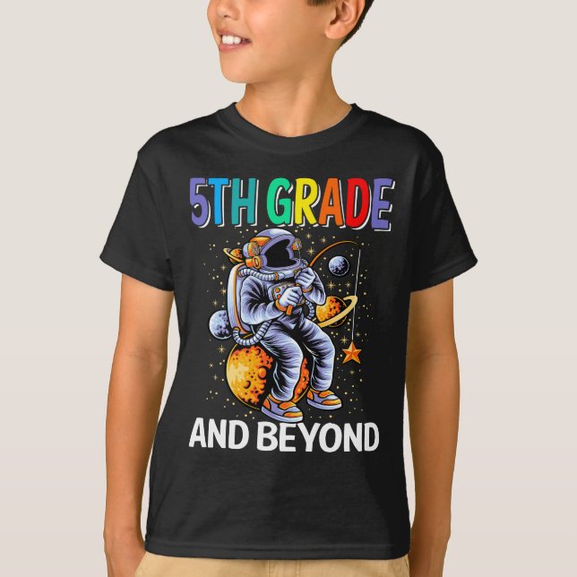 5th Grade Tee Back to School Spaceman Space Lovers (Front)