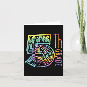 5th Grade Typography Team Fifth Grade Teacher Back Card