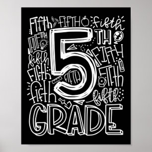 5th Grade Typography Team Fifth Grade Teacher Ck T Poster