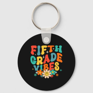 5th Grade Vibes Back To School Retro Fifth Grade T Key Ring