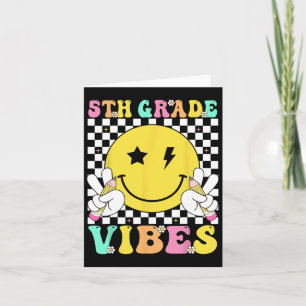 5th Grade Vibes Girls Back To School Fifth Grade T Card
