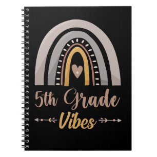 5th Grade Vibes Rainbow Fifth Grade Back to School Notebook
