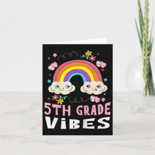 5th Grade Vibes School Pupil 1st Day Back To Schoo Card