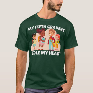 5th Grader Stole My Heart Valentines Day Anime Tea T-Shirt
